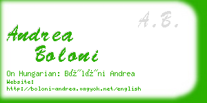 andrea boloni business card